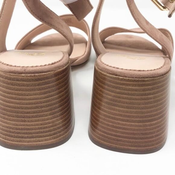J.Crew Penny Ankle Strap Sandals in Frosted Taupe Suede Size 9.5 NWT - Picture 6 of 8